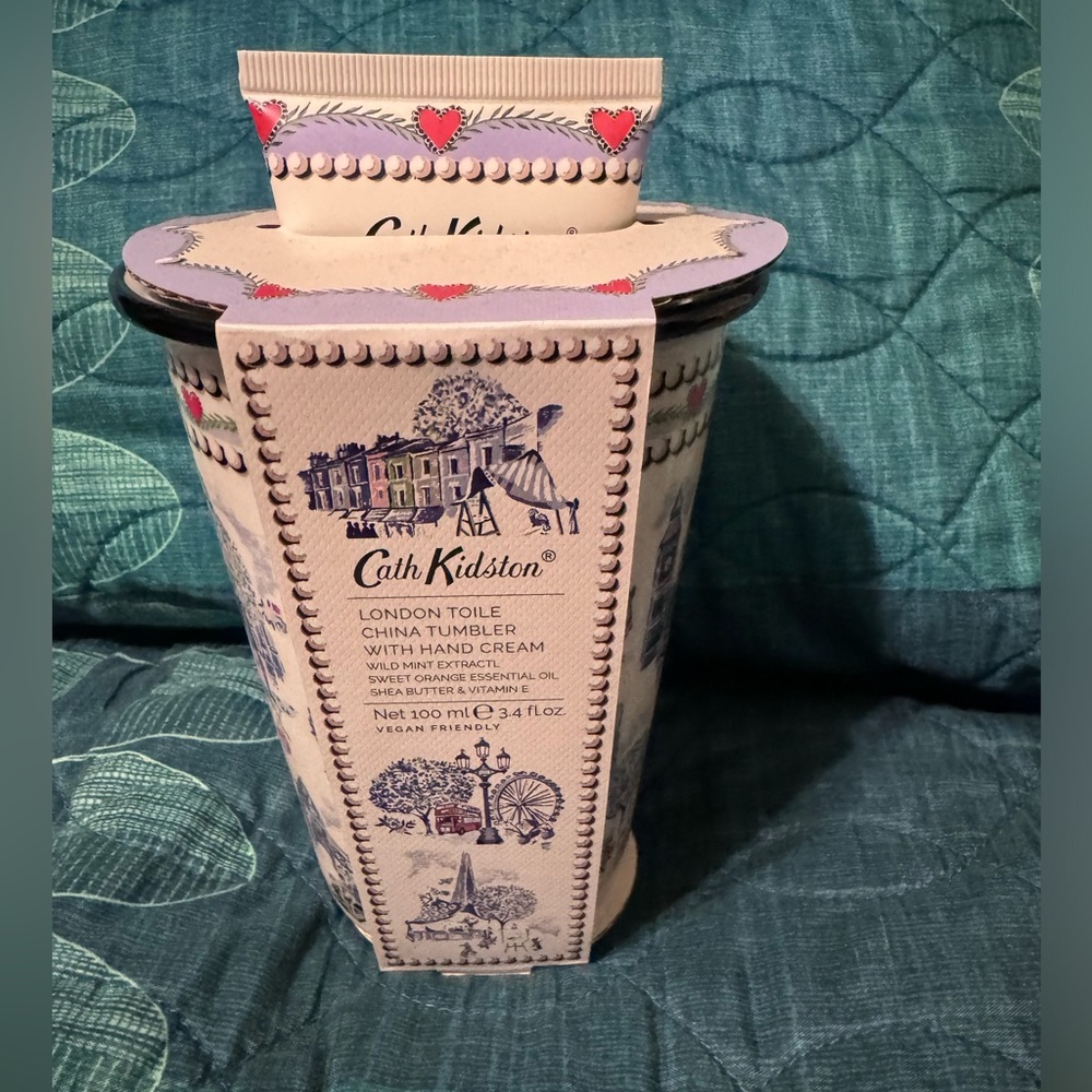 Cath Kidston London China Tumbler with hand Cream